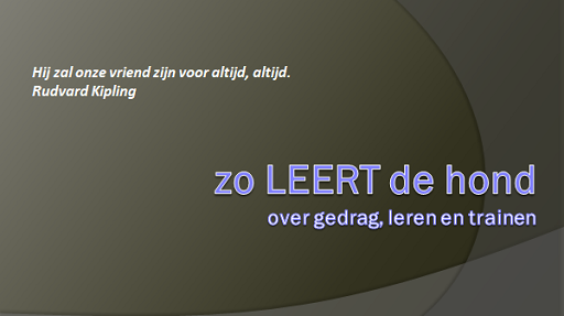Zo LEERT de hond